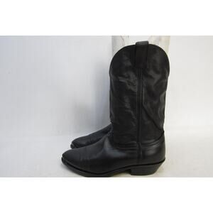 Code West Mens Size 9.5 EE Black Leather Cowboy Western Boots